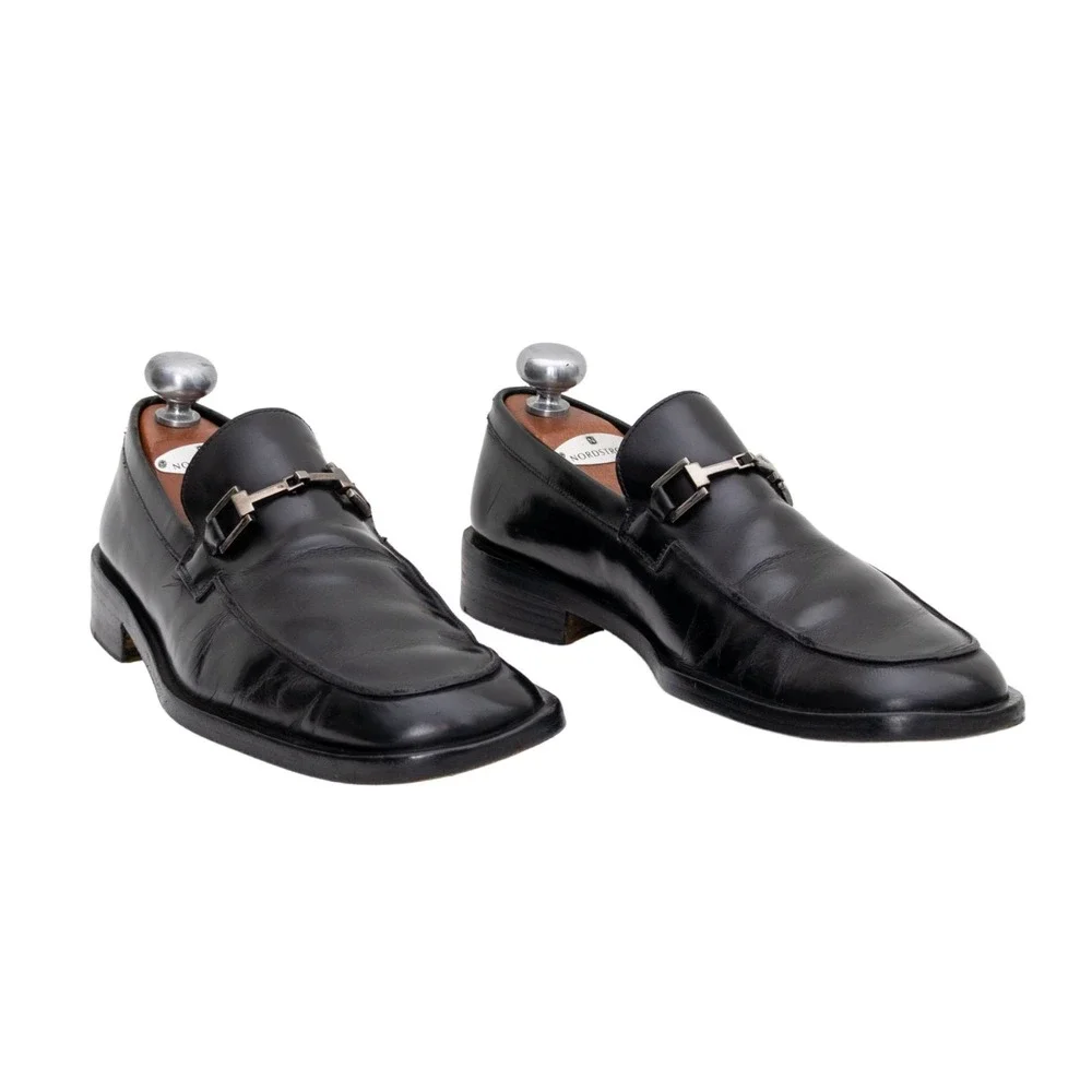 Vintage Gucci Horsebit Loafers Mens US 9 UK 8 EU 42 Black Leather Bit Loafers 8D